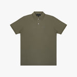 Green polo shirt on a white background