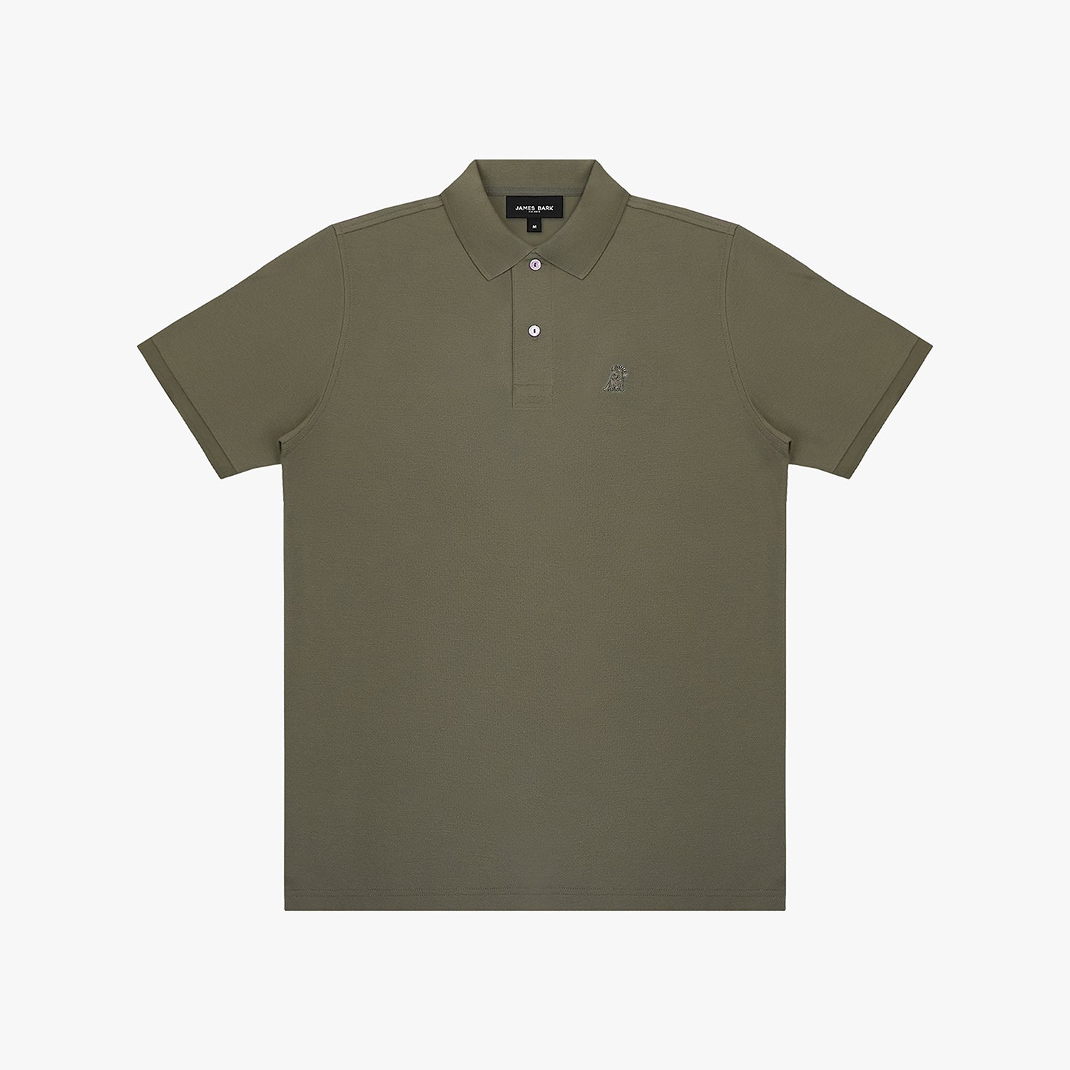 Green polo shirt on a white background
