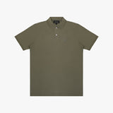 Green polo shirt on a white background