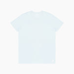 Plain white t-shirt on a light pink background