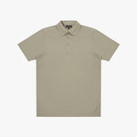 Beige polo shirt on a white background
