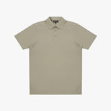 Beige polo shirt on a white background
