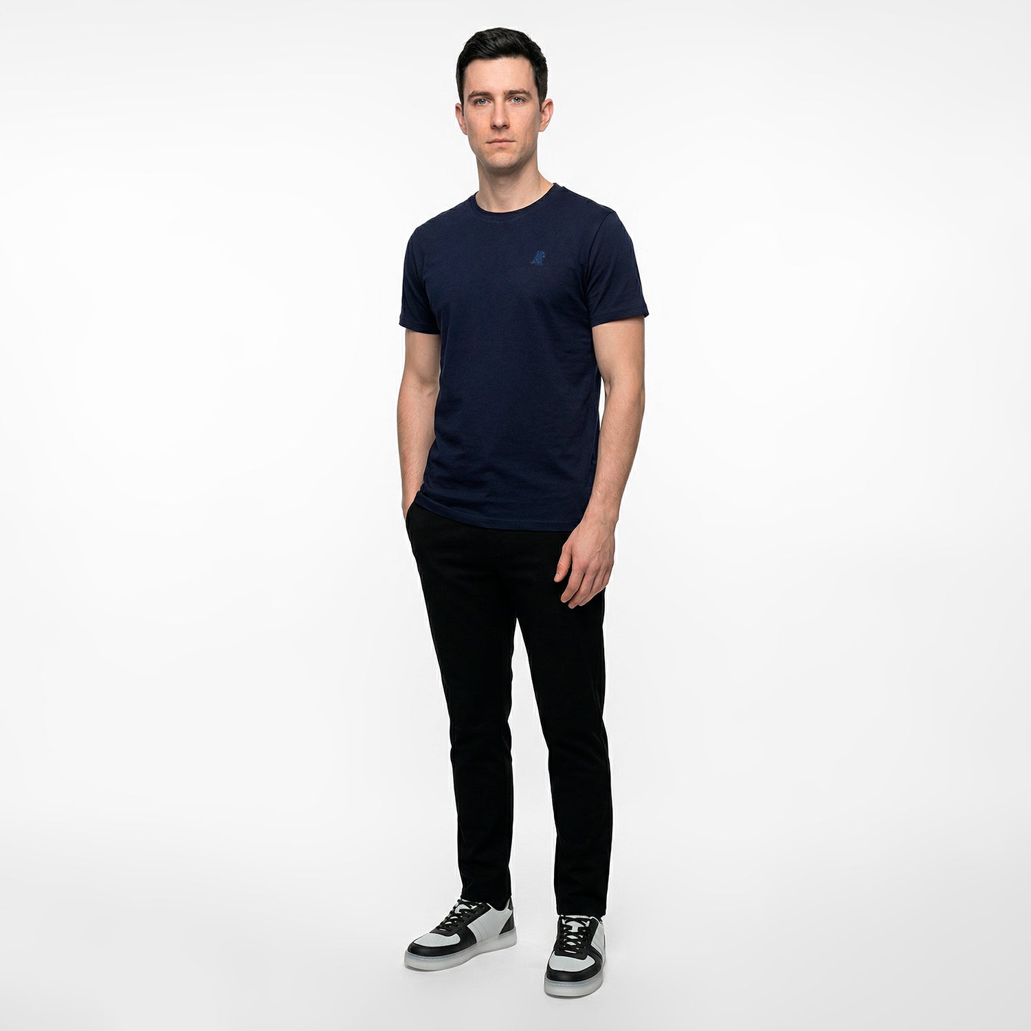 Men's Crew Neck Jersey T-Shirt — Dress Blue/Blue - JAMES BARK