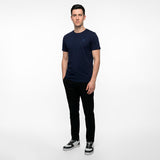 Men's Crew Neck Jersey T-Shirt — Dress Blue/Blue - JAMES BARK