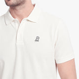 Men's Regular Fit Polo Shirt — Egret/White - JAMES BARK