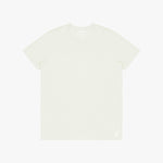 White t-shirt on a light beige background