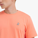 Men's Crew Neck Jersey T-Shirt — Fusion Coral/White - JAMES BARK
