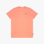Men's Crew Neck Jersey T-Shirt — Fusion Coral/White - JAMES BARK