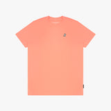Men's Crew Neck Jersey T-Shirt — Fusion Coral/White - JAMES BARK
