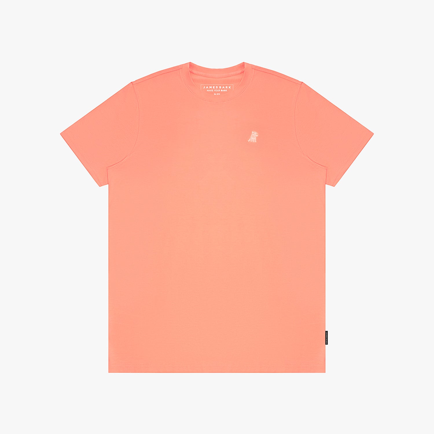 Men's Crew Neck Jersey T-Shirt — Fusion Coral/Peach - JAMES BARK