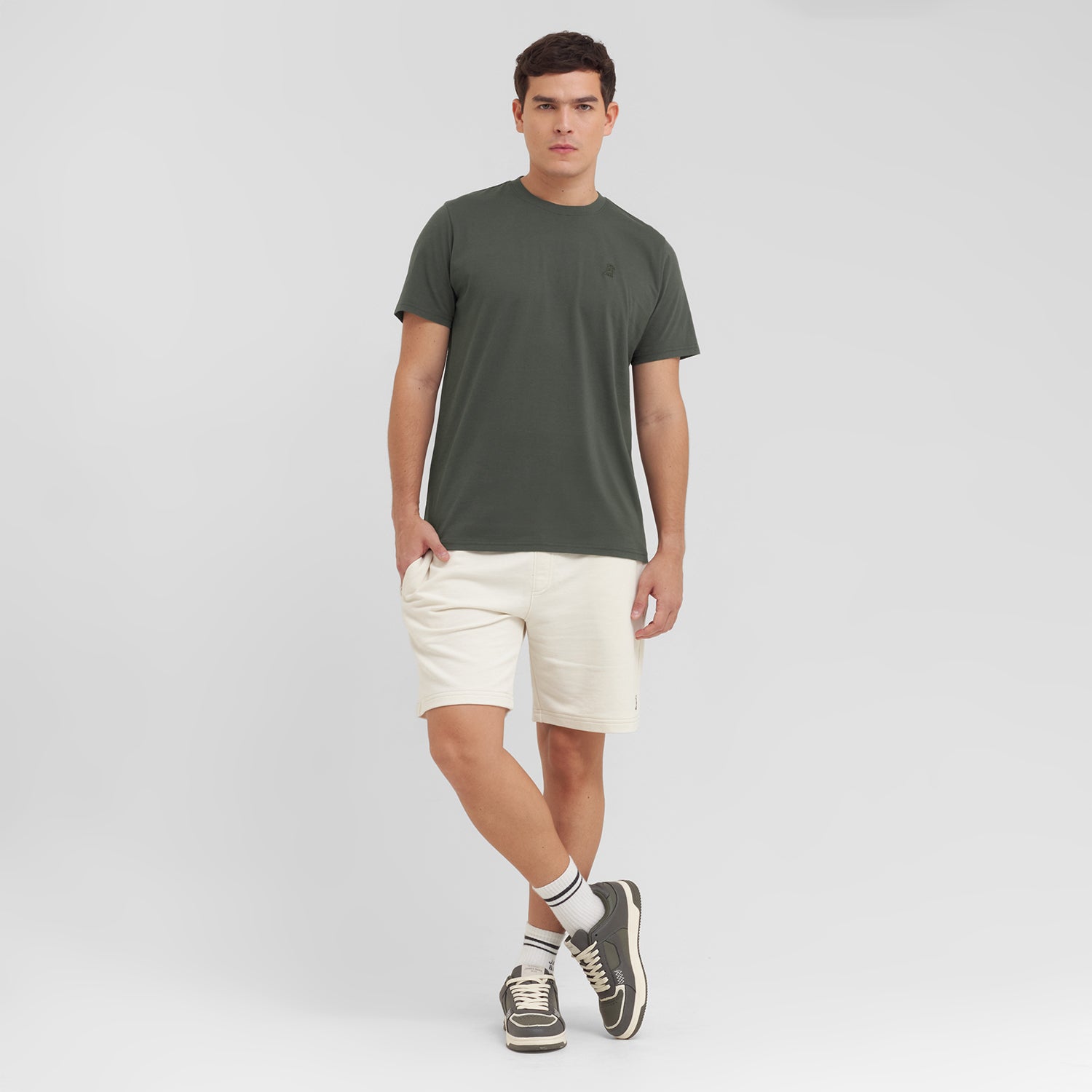 Men's Crew Neck Jersey T-Shirt — Grape Leaf/Green - JAMES BARK