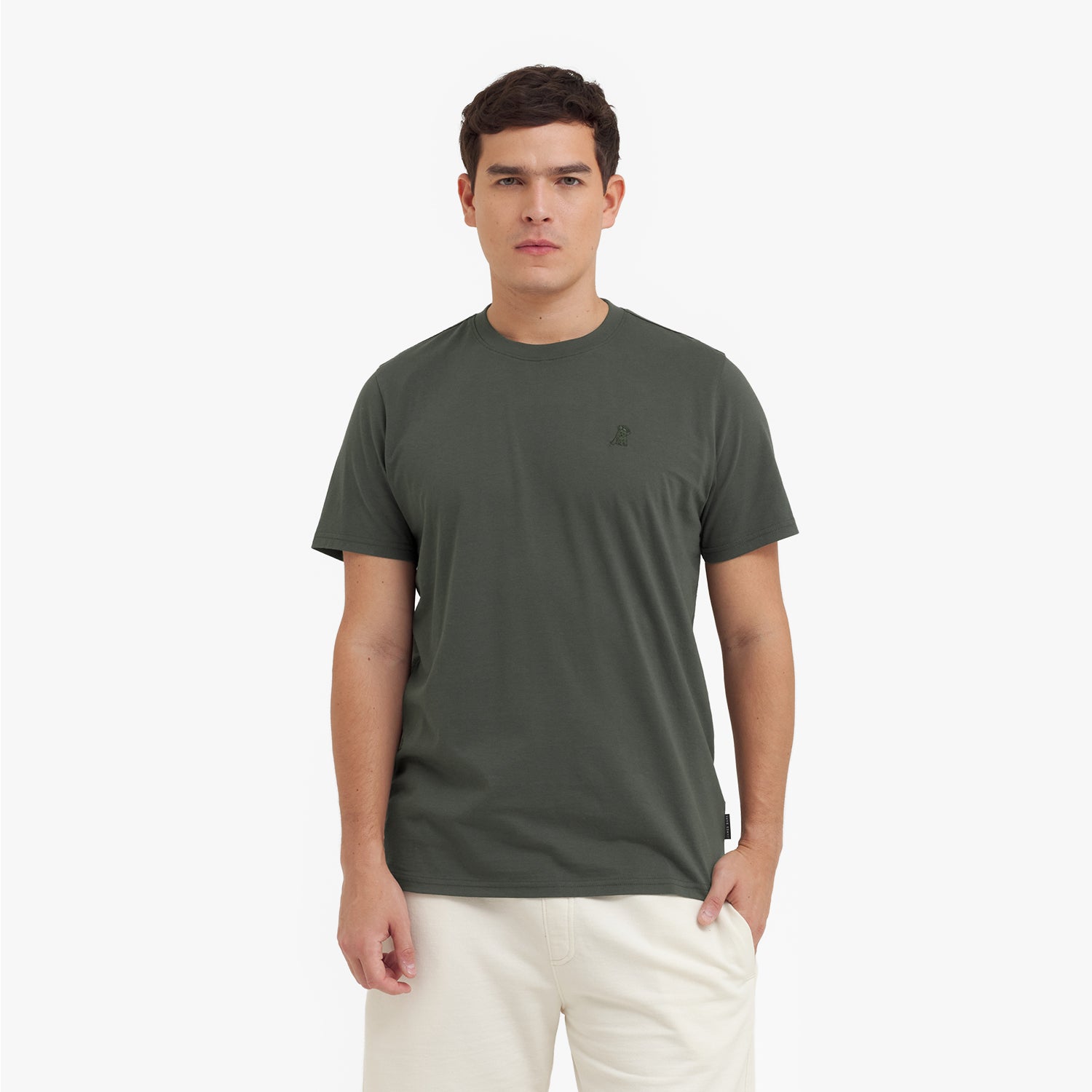 Men's Crew Neck Jersey T-Shirt — Grape Leaf/Green - JAMES BARK