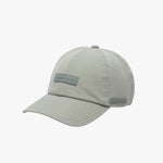 Side view of the light grey cap, showcasing perforated side panels and a small side label that reads "MAKE YOUR BARK"