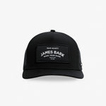 Retro Trucker Privé Society Cap in Black-JAMES BARK