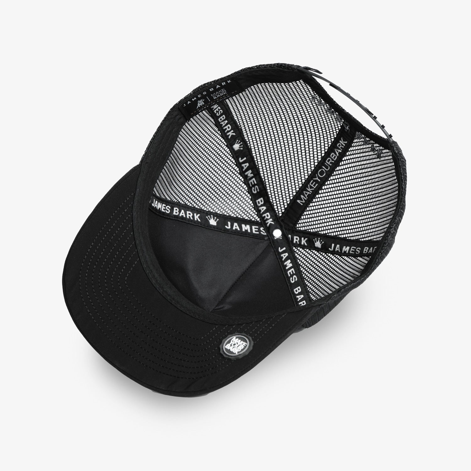 Retro Trucker Privé Society Cap in Black-JAMES BARK