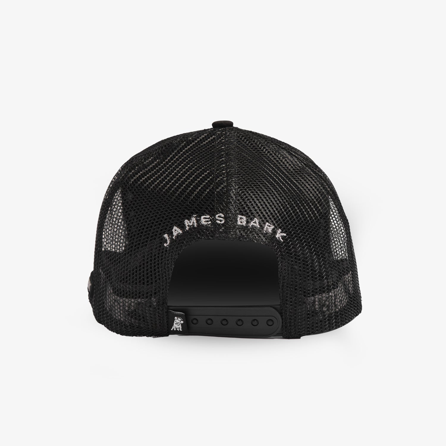 Reverse Logo Recycled Cap in Black-JAMES BARK