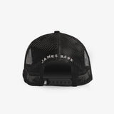 Reverse Logo Recycled Cap in Black-JAMES BARK