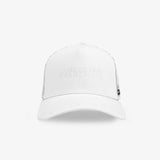 Reverse Logo Recycled Cap in White-JAMES BARK