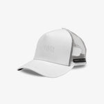 Reverse Logo Recycled Cap in White-JAMES BARK