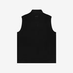 A flat-lay image of the sleeveless vest’s back view, showing a clean design.