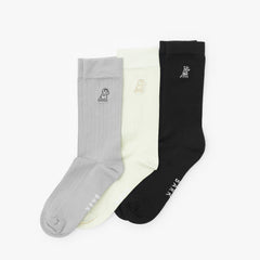 Men's 3 - Pack Knit Socks — GR/BLK/BG - JAMES BARK