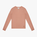 Brown long-sleeve shirt on a white background