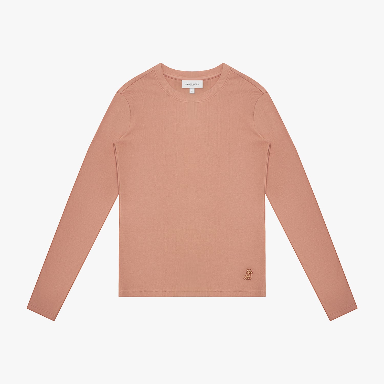 Brown long-sleeve shirt on a white background