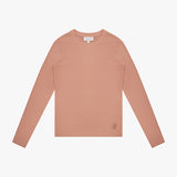 Brown long-sleeve shirt on a white background