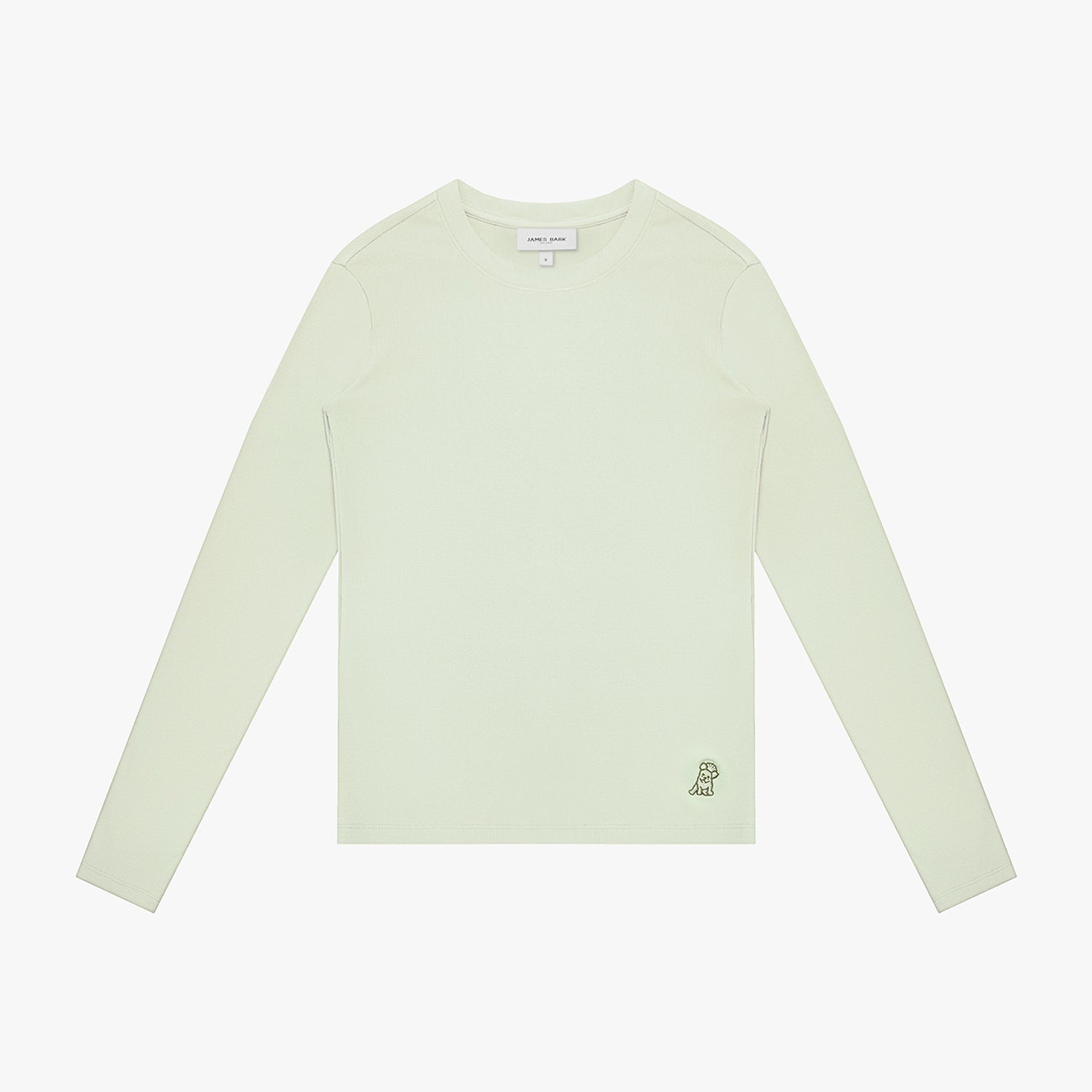 Light green long-sleeve shirt on a white background