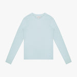 Light blue long-sleeve shirt on a white background