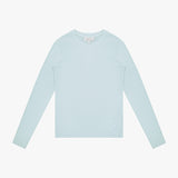Light blue long-sleeve shirt on a white background