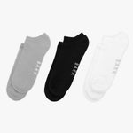 Men's 3 - Pack Athletic Low Socks — BLK/GR/WHT - JAMES BARK