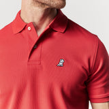Men's Regular Fit Polo Shirt — Risk Red/White - JAMES BARK