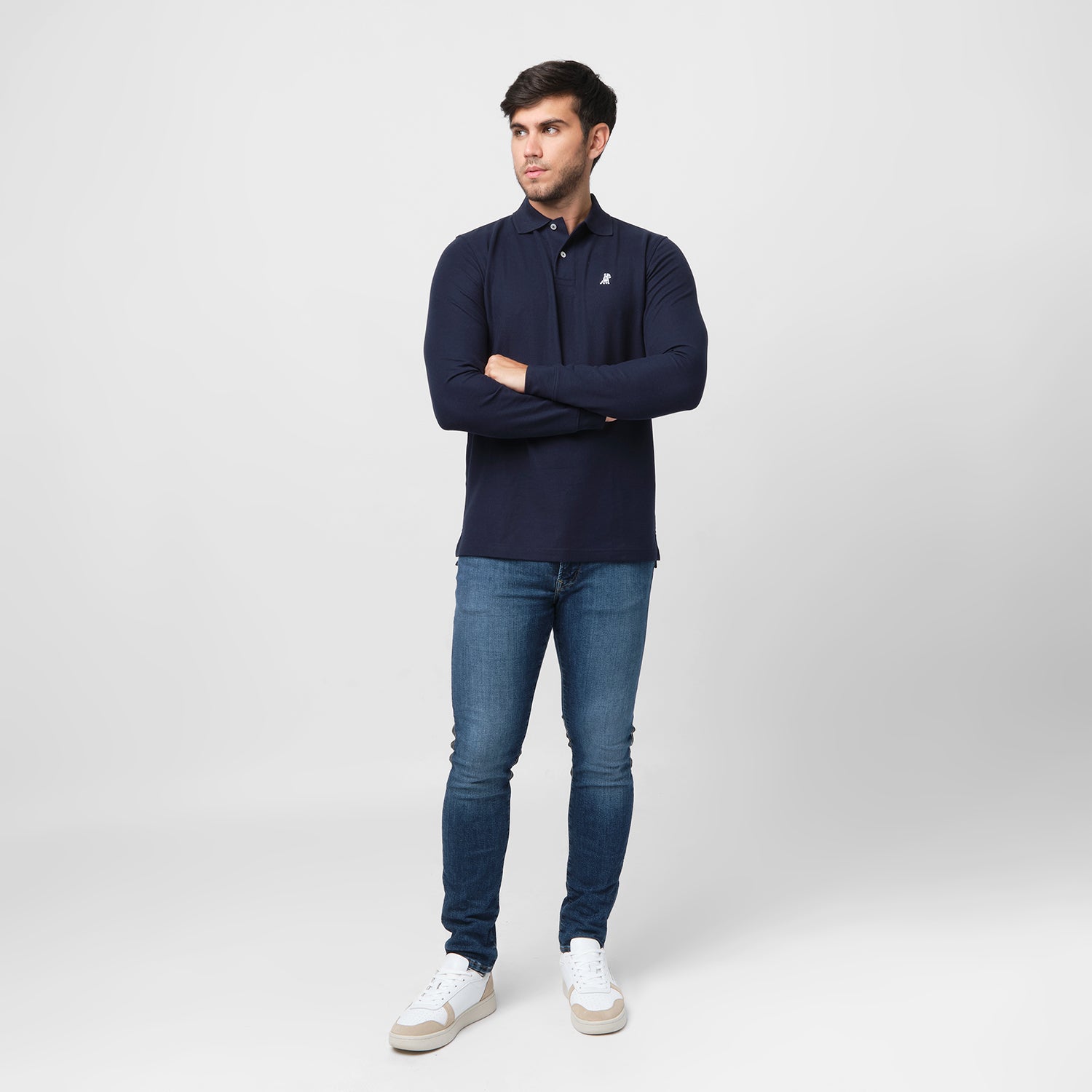 men's long sleeve dress polo shirts Fedeli