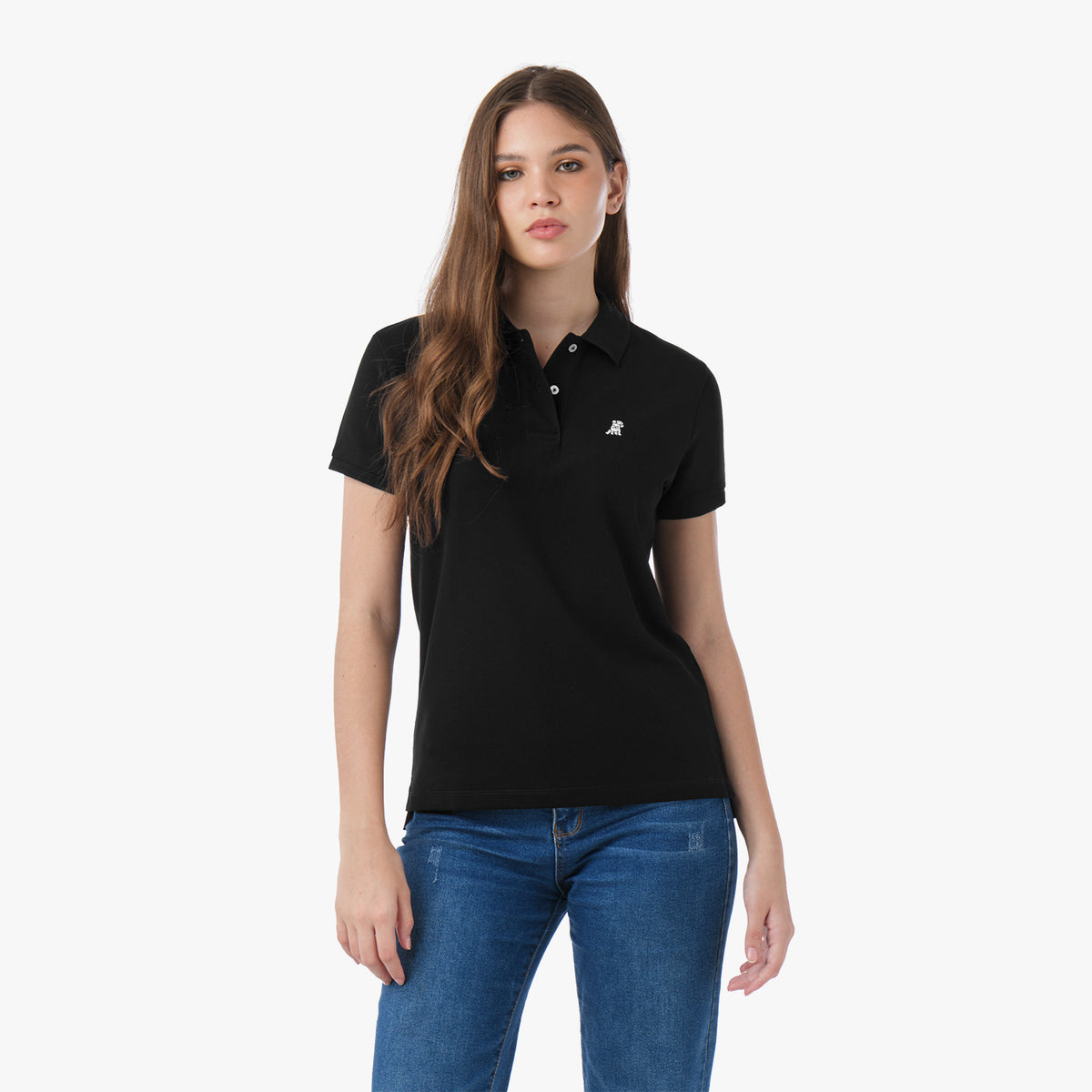 Regular Fit Polo Shirt — Black White