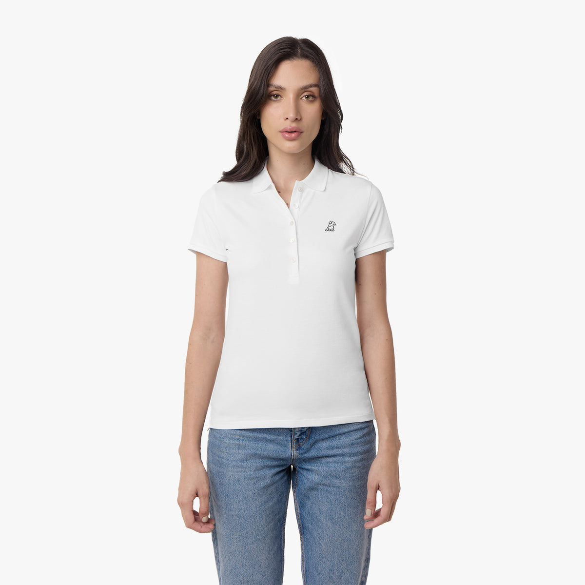 Slim Fit Polo Shirt — Brilliant White White