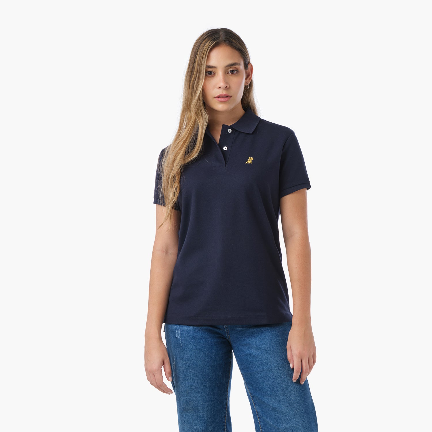 Women's Regular Fit Polo Shirt — Dress Blue/Gold