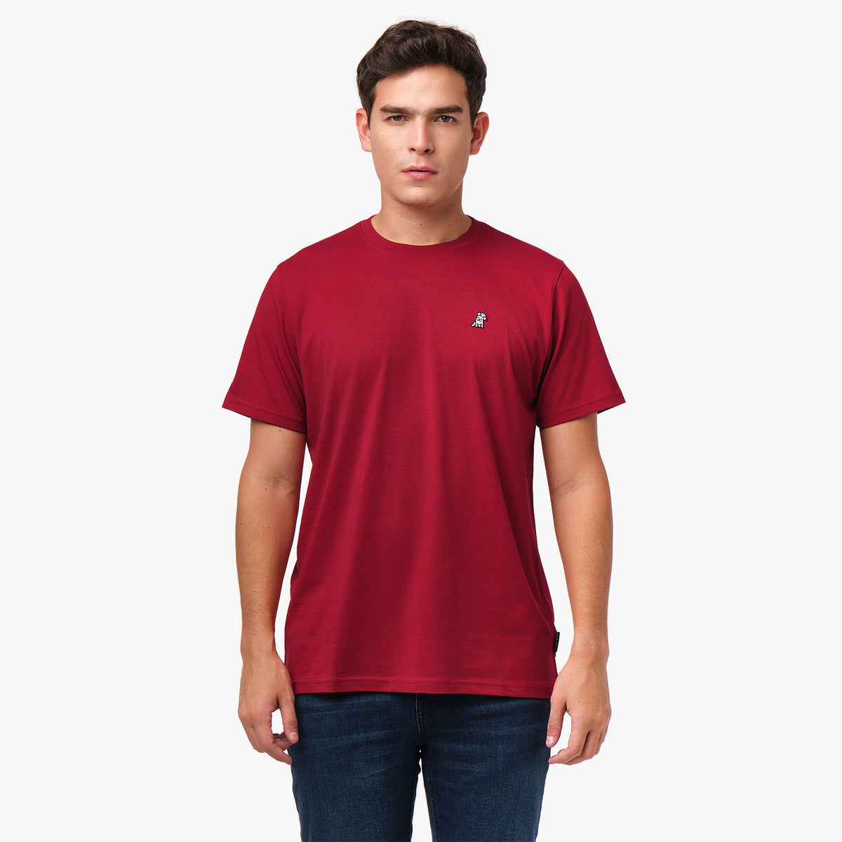 Crew Neck Jersey T Shirt — Chilli Pepper White