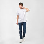 Men's Crew Neck Jersey T-Shirt in color Brilliant White