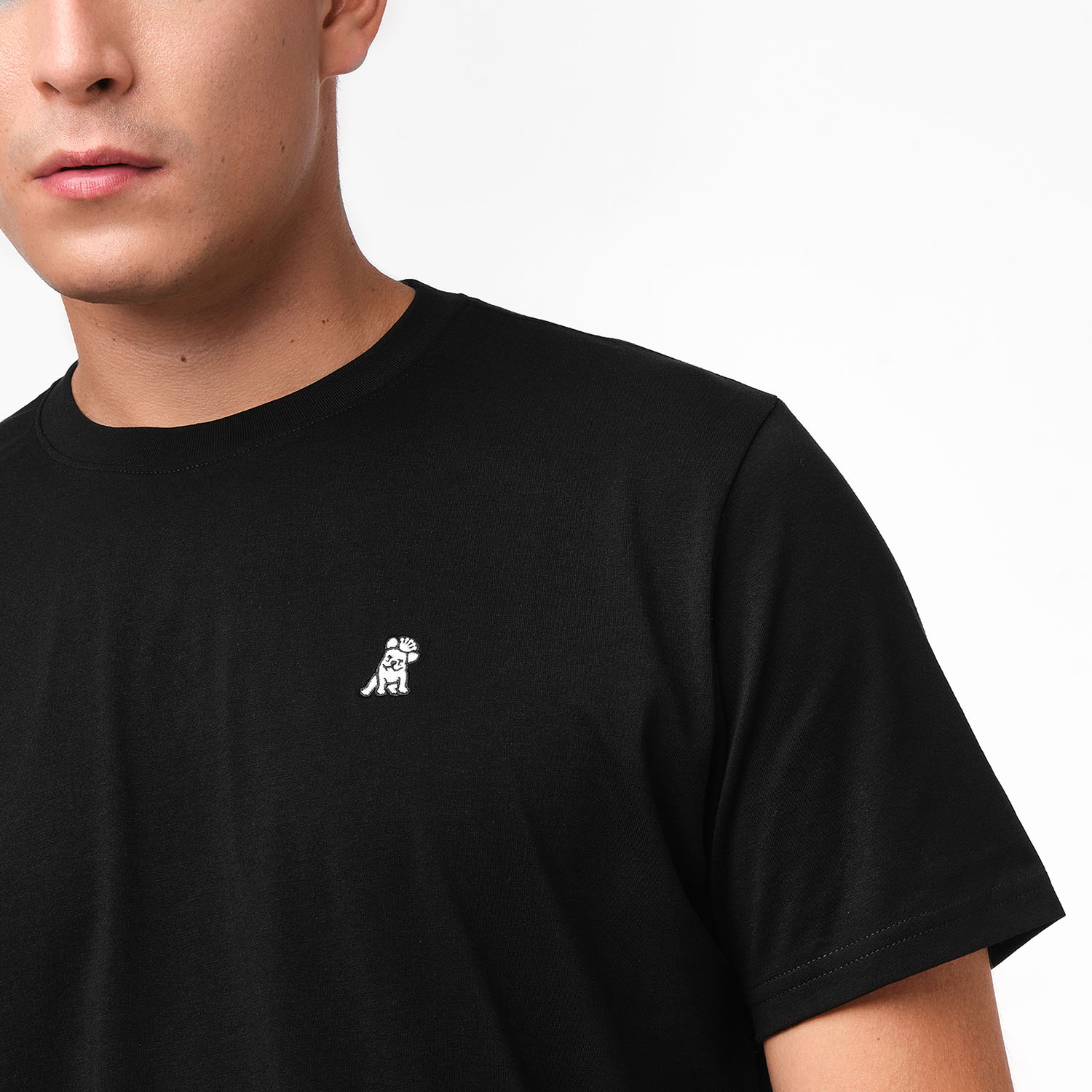 Schiesser Pack Of 2 Men's American Crewneck T-Shirts - Black & White, 100% Super Combed Cotton, XX-Large