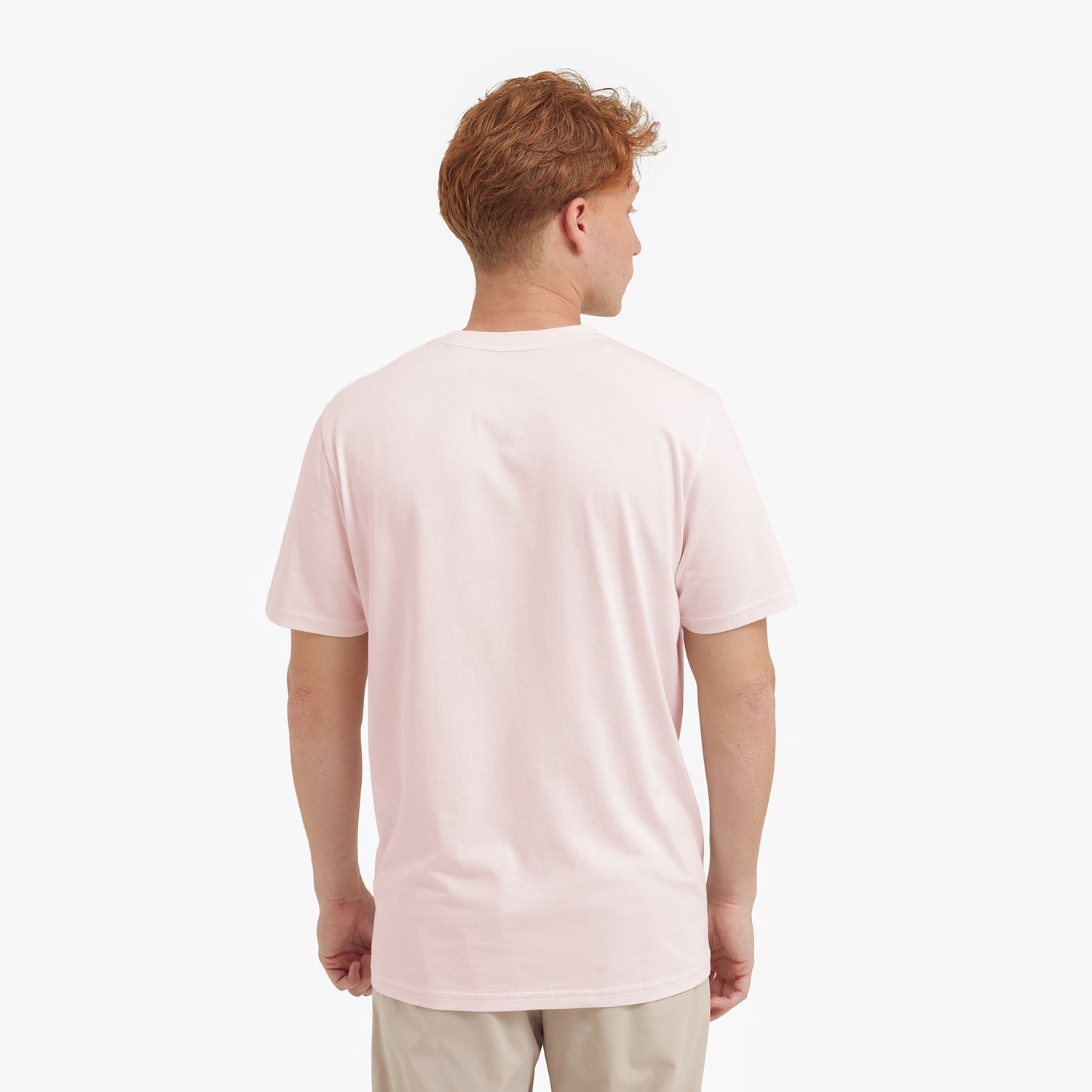 Men's Crew Neck Jersey T-Shirt — Mauve Morn/White - JAMES BARK