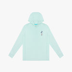 Kids' Hooded Rashguard — Blue Glass - JAMES BARK