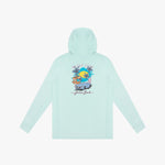 Kids' Hooded Rashguard — Blue Glass - JAMES BARK