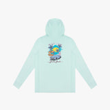 Kids' Hooded Rashguard — Blue Glass - JAMES BARK