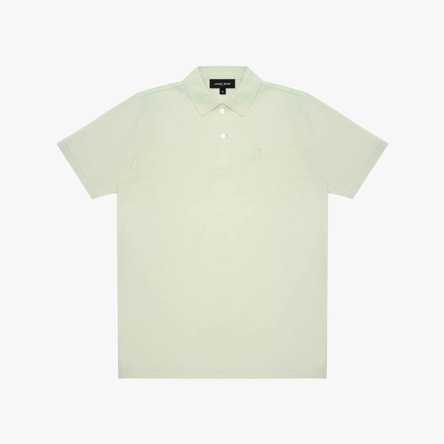 Light green polo shirt on a white background