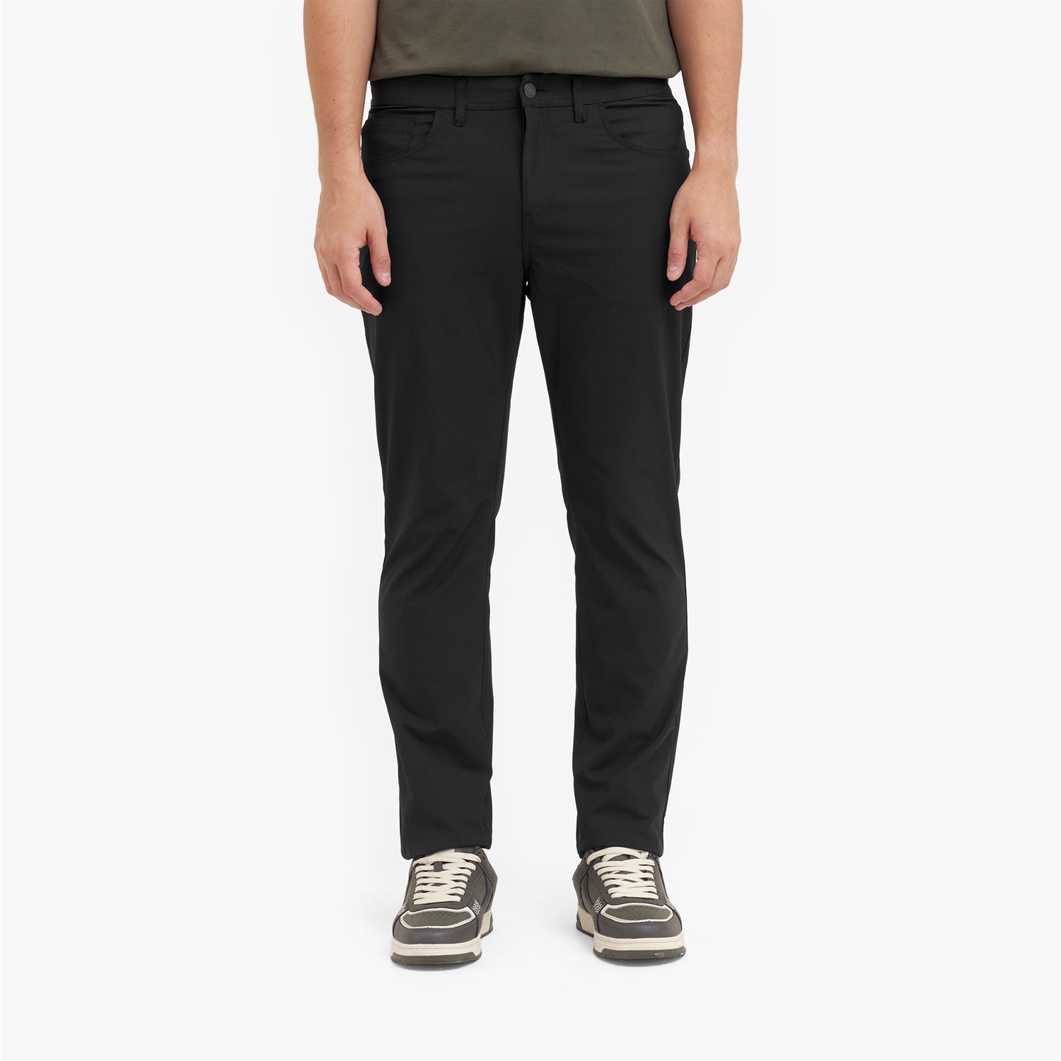 Men’s Sorona® Stretch Chino Pants — Black - JAMES BARK
