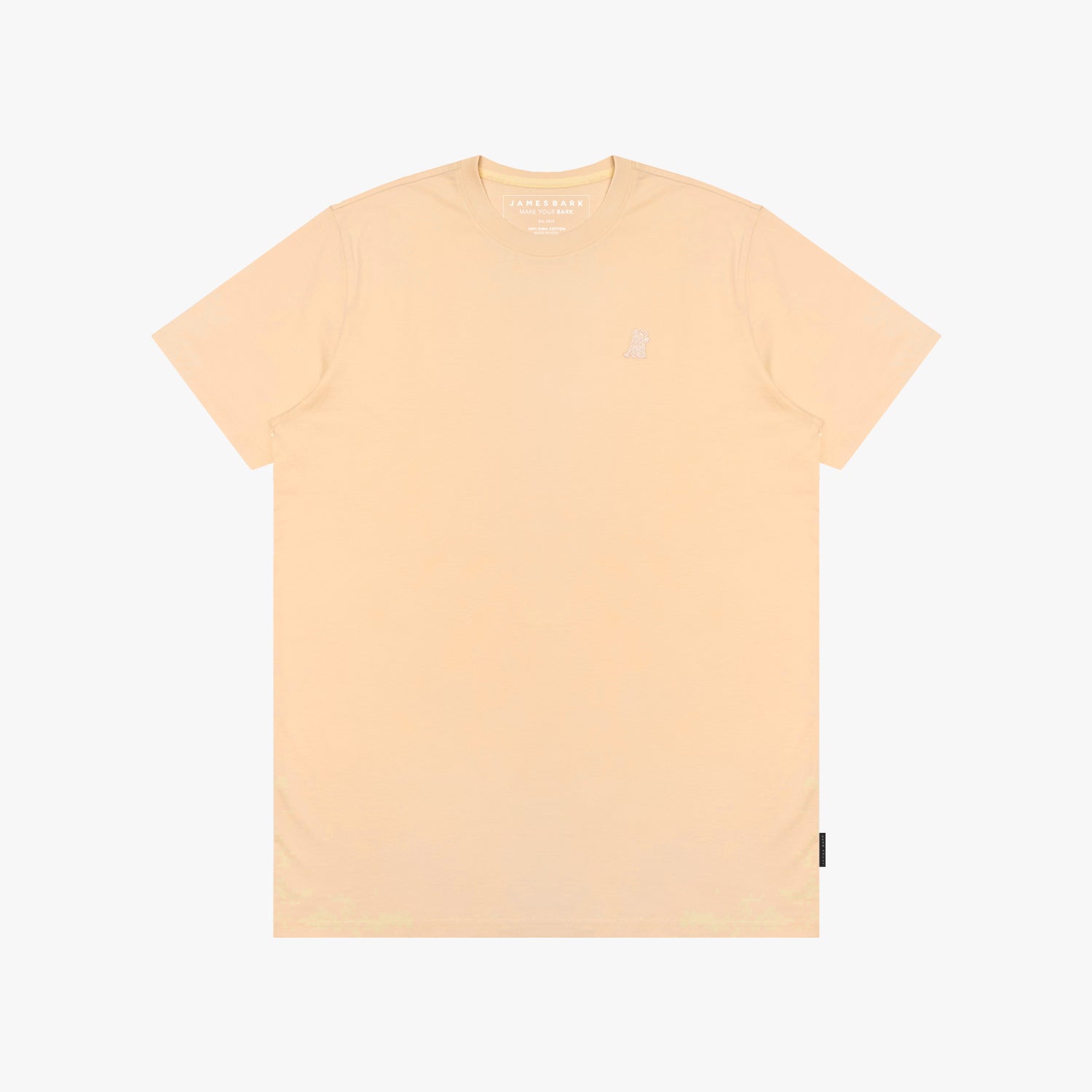 Beige t-shirt on a white background