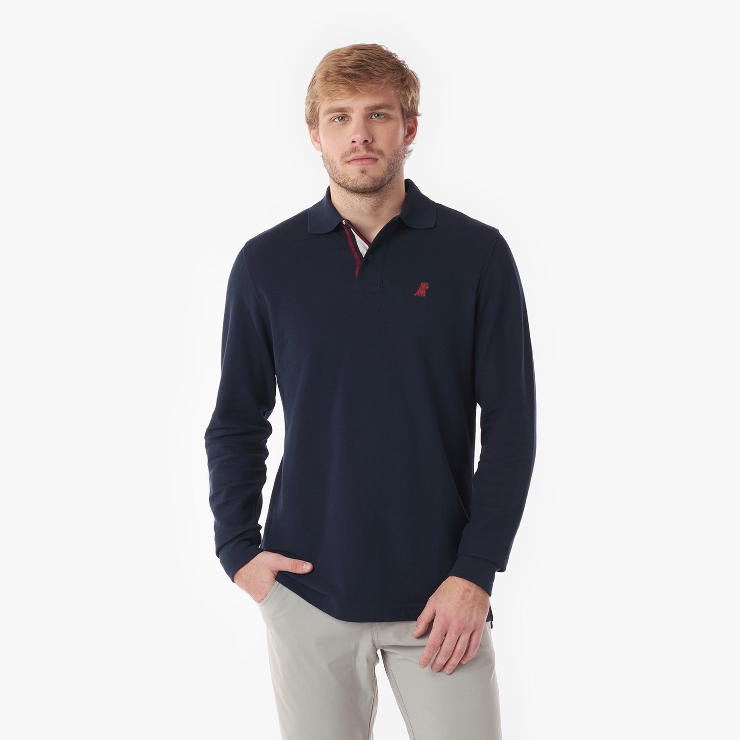 long sleeve polo dress shirt Men's Striped — BLUE it delivers a soft Beaded Knee Length Wedding stitching-ariel-waistband-pant Size:S | Black Onyx