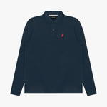Men's Long Sleeve Striped Polo Shirt - JAMES BARK