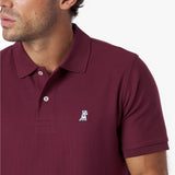 Men's Regular Fit Polo Shirt — Tawny Port/White - JAMES BARK
